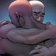 Not just an alarmingly bald Tony Stark, but an alarmingly bald James Rhodes, too.